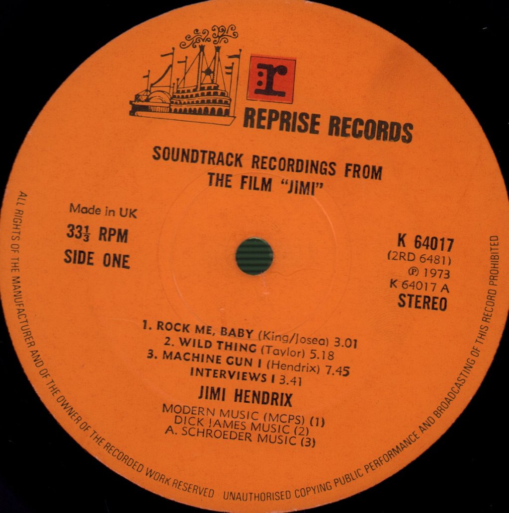 Jimi Hendrix - Sound Track Recordings - Double Lp