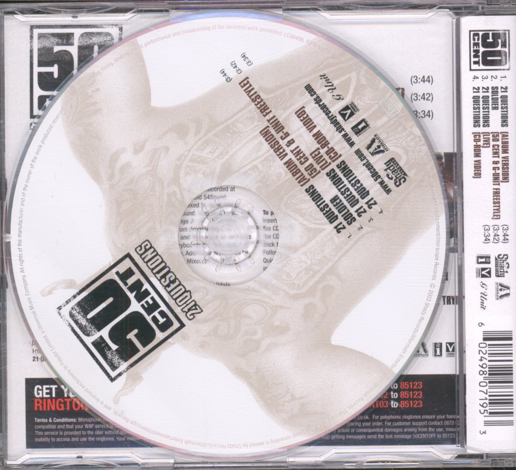 50 Cent - 21 Questions - Cd