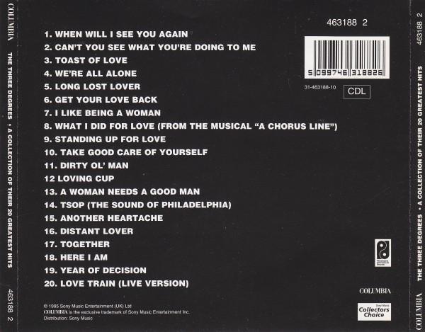 Three Degrees - A Collection Of Their 20 Greatest Hits - Cd