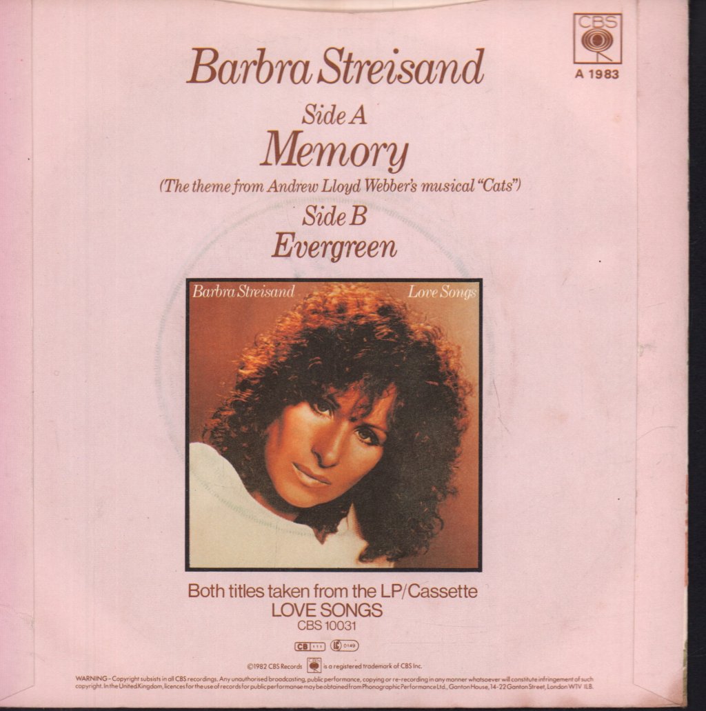 Barbra Streisand - Memory - 7 Inch