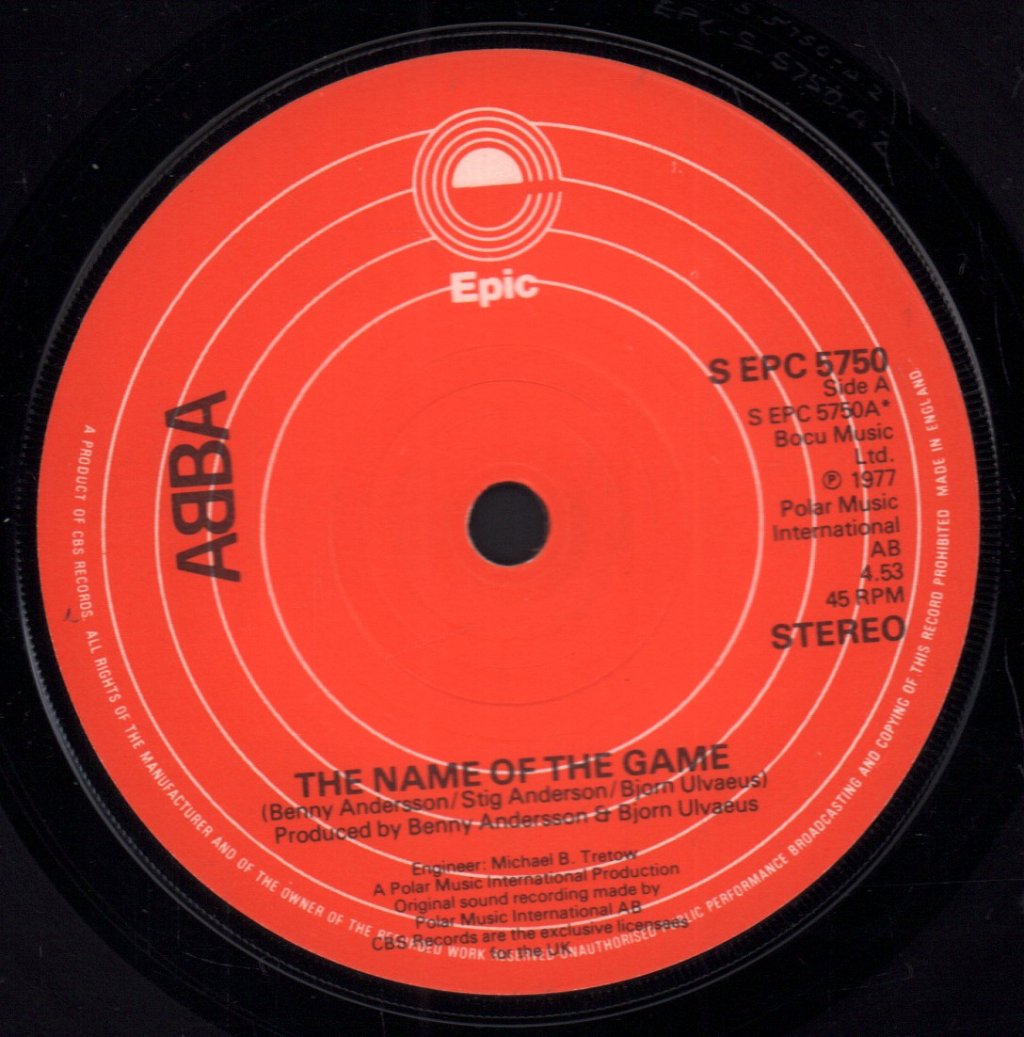 ABBA - Name Of The Game - 7 Inch