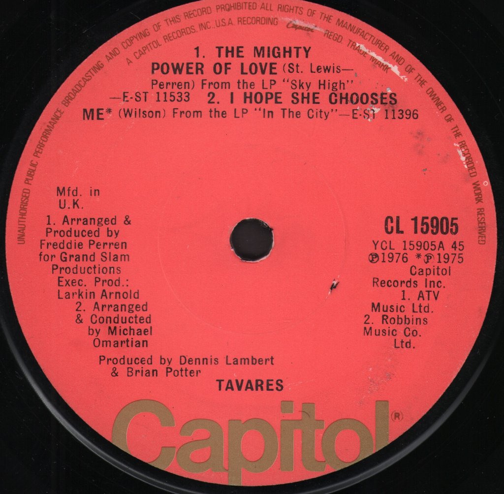 Tavares - Mighty Power Of Love - 7 Inch