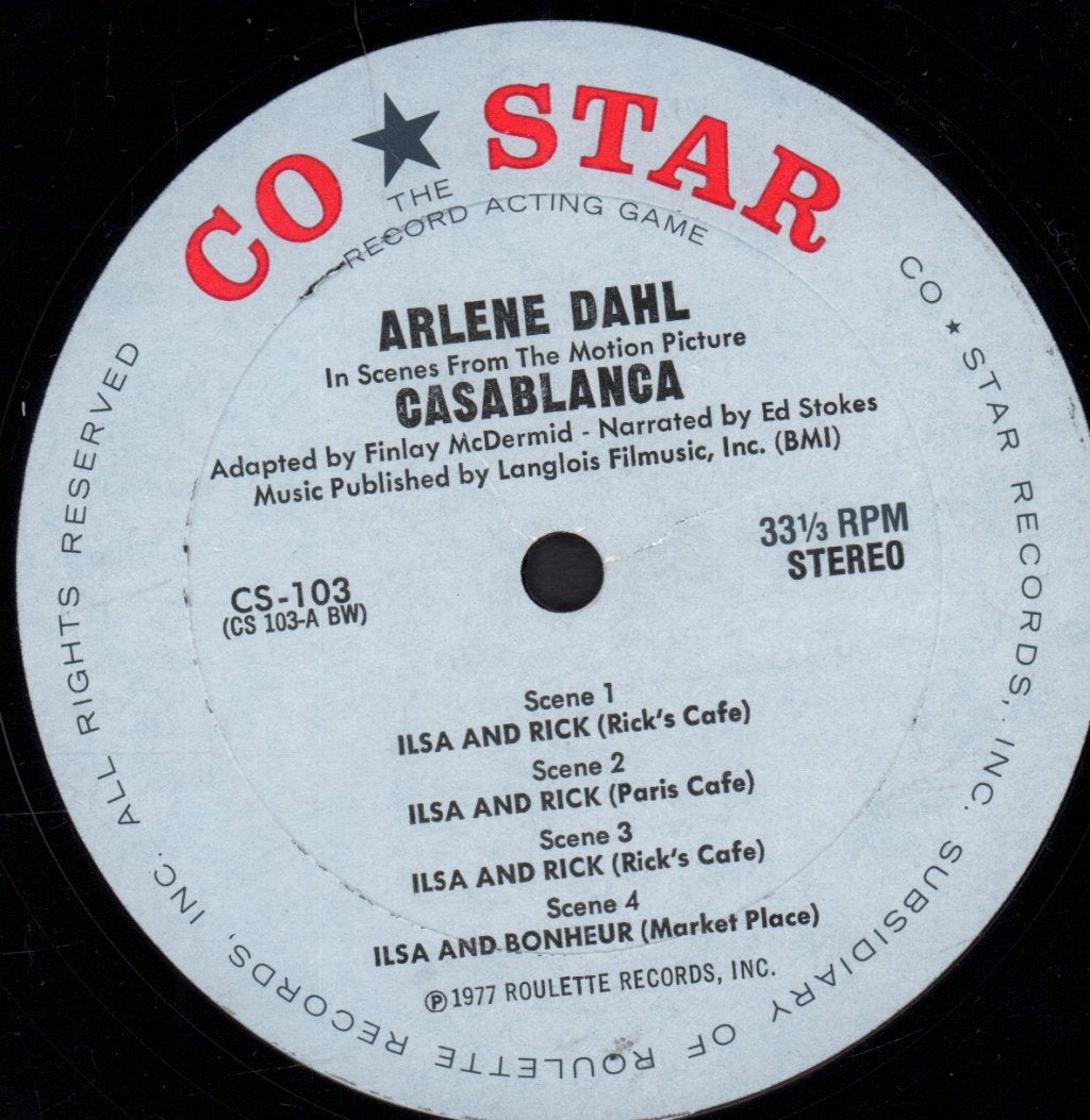 Arlene Dahl - Co Star The Record Acting Game Casablanca - Lp