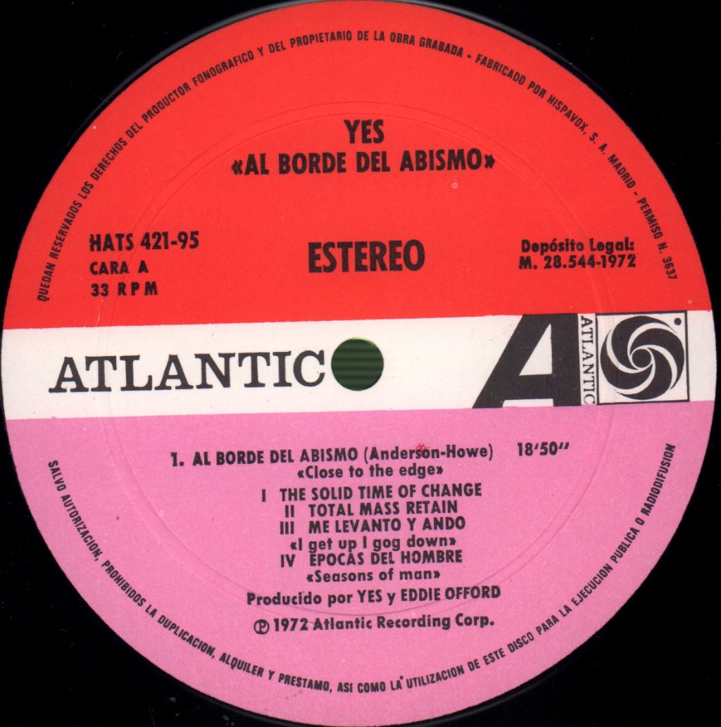 Yes - Close To The Edge - Lp