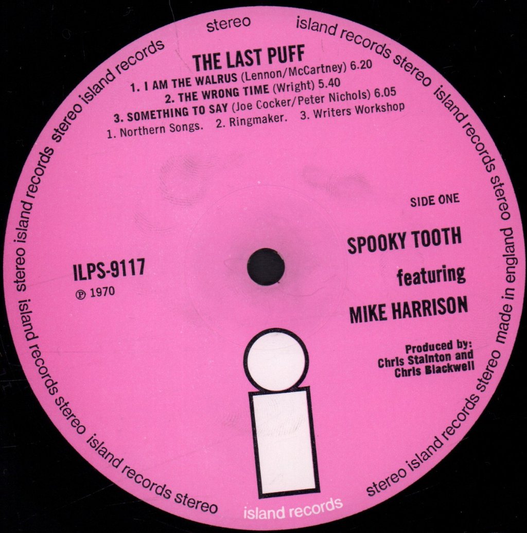 spooky tooth featuring mike harrison - Last Puff - Lp