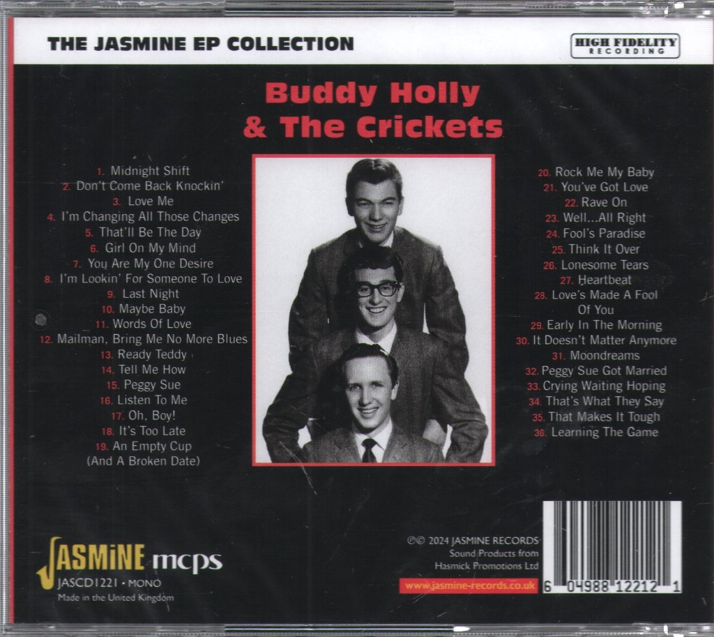 Buddy Holly And The Crickets - Jasmine EP Collection - Cd
