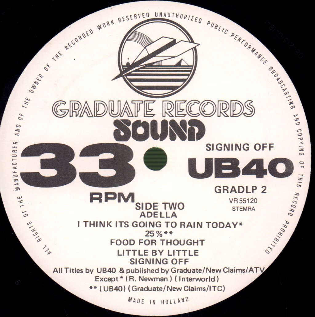 UB40 - Signing Off - Double Lp