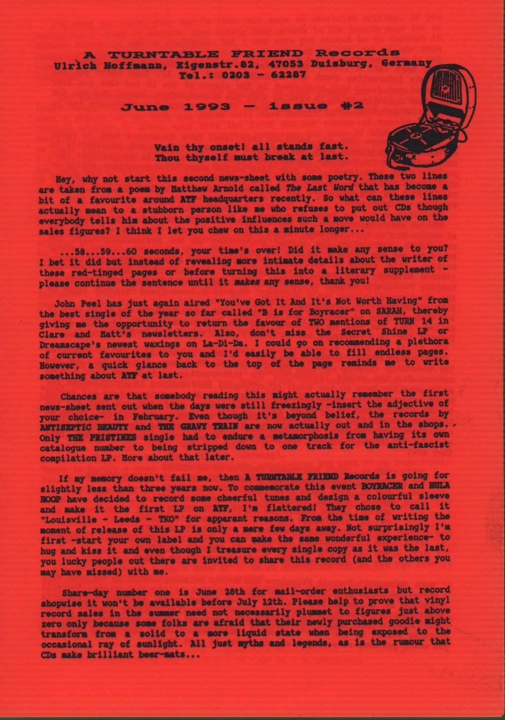 Boyracer / Hula Hoop - Louisville - Leeds - TKO! - Lp