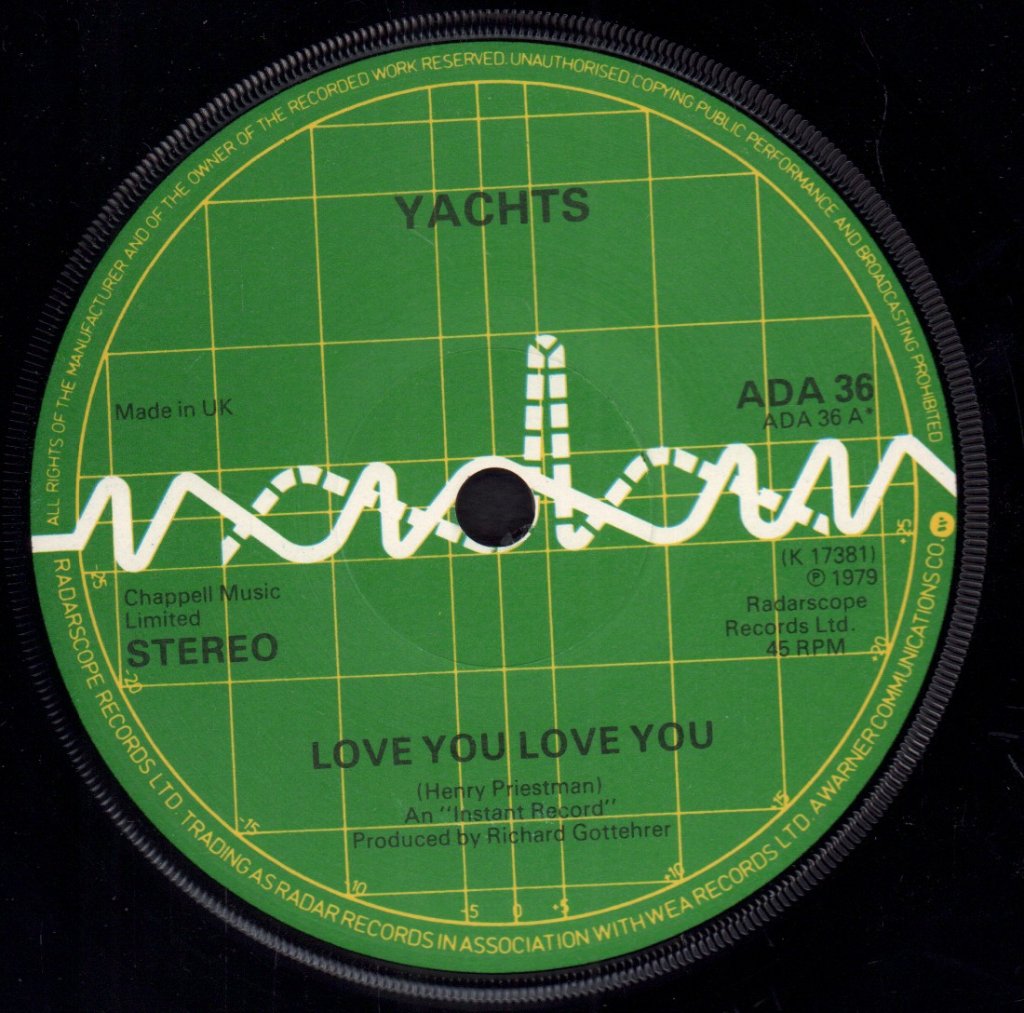 Yachts - Love You Love You - 7 Inch