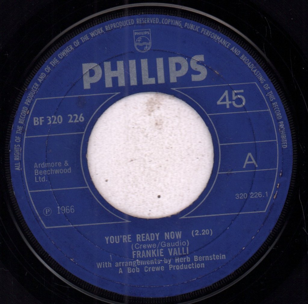 Frankie Valli - You're Ready Now - 7 Inch