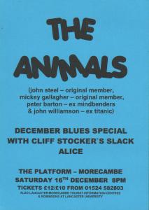 Animals - December Blues Special - Handbill