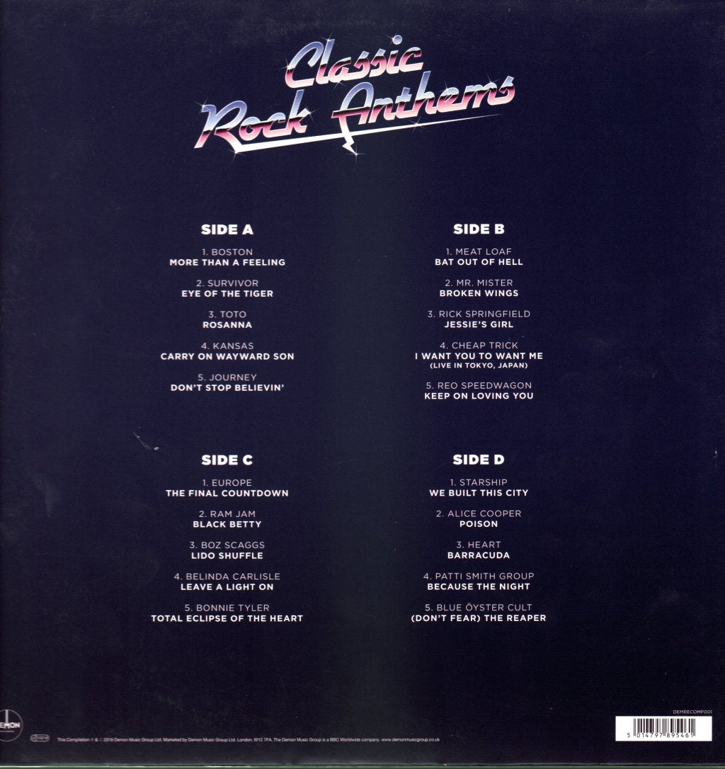 Various Artists - Classic Rock Anthems - Double Lp