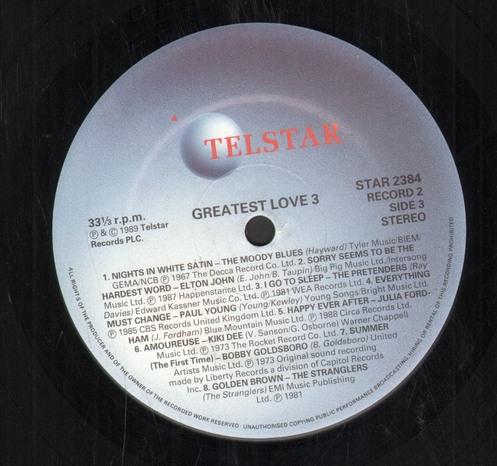Various Artists - Greatest Love 3 - Double Lp