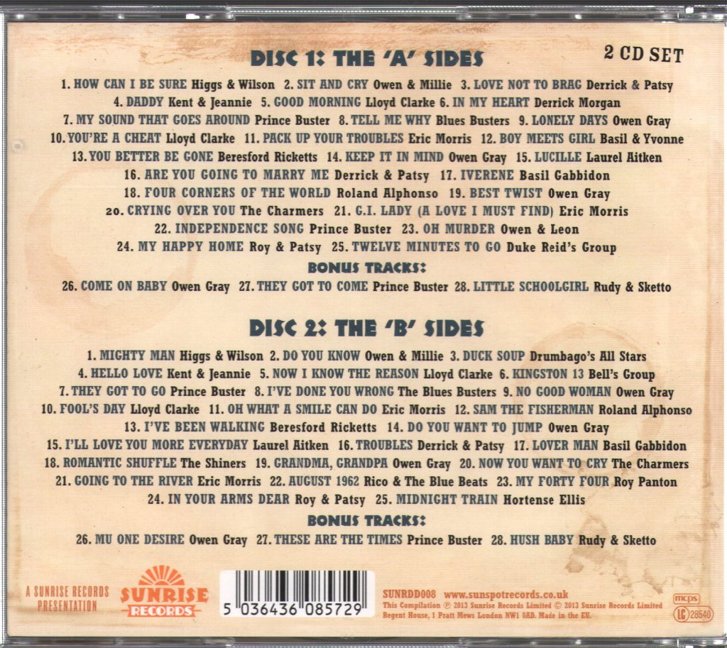 Various Artists - Story Of Blue Beat - The Best In Ska 1962 Part 2 - Double Cd