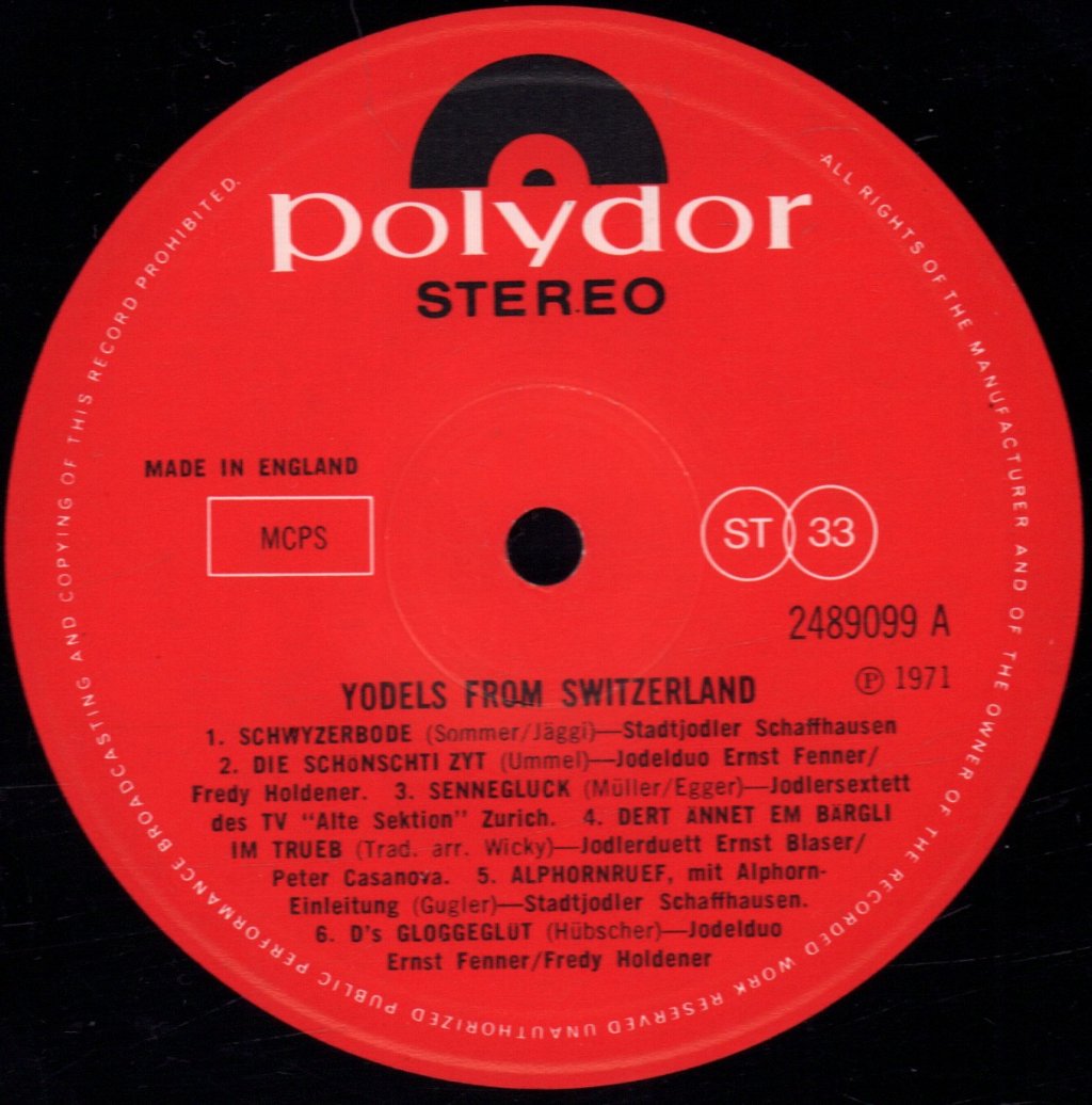 Various Artists - Yodels From Switzerland - Lp