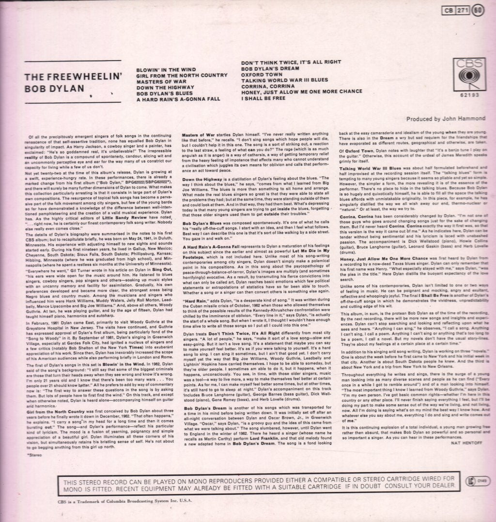 Bob Dylan - Freewheelin' - Lp