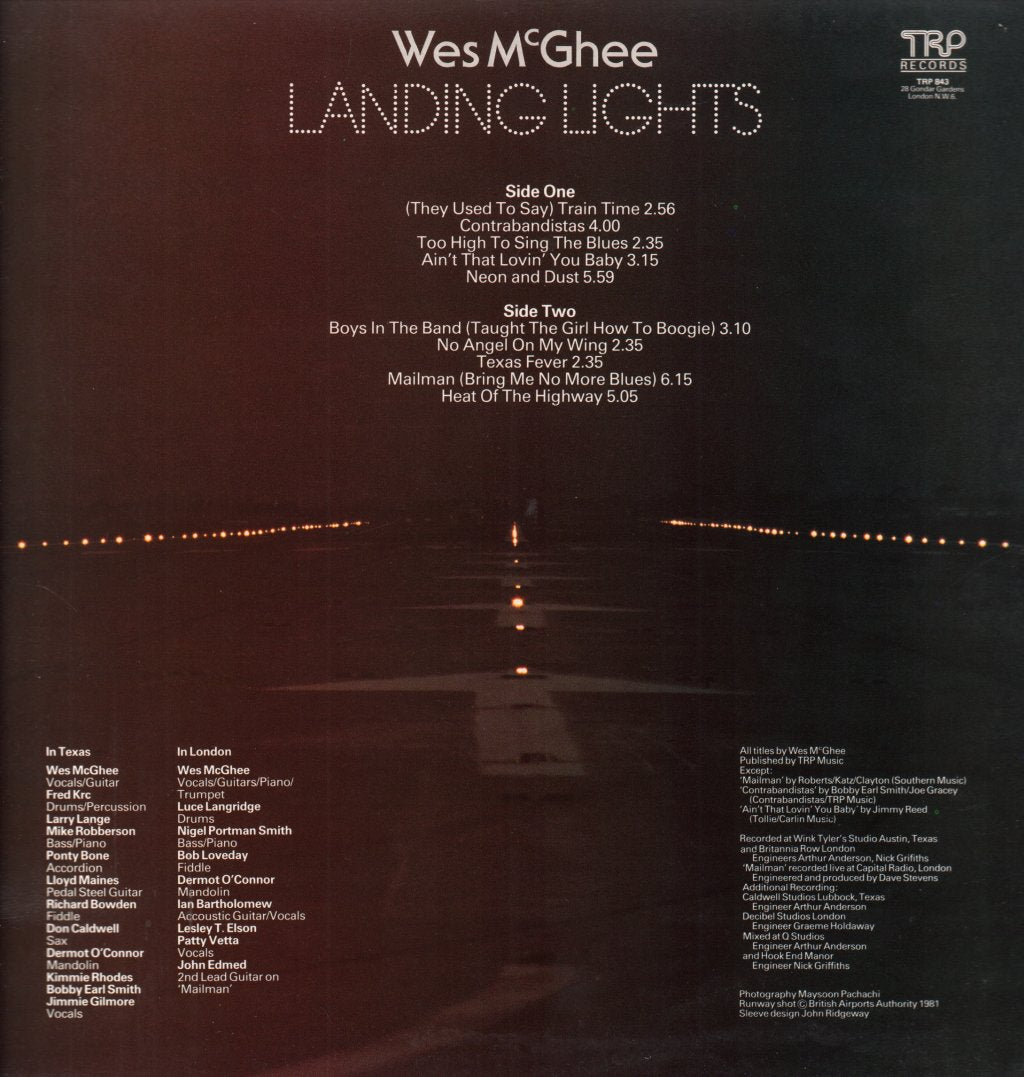 Wes Mcghee - Landing Lights - Lp