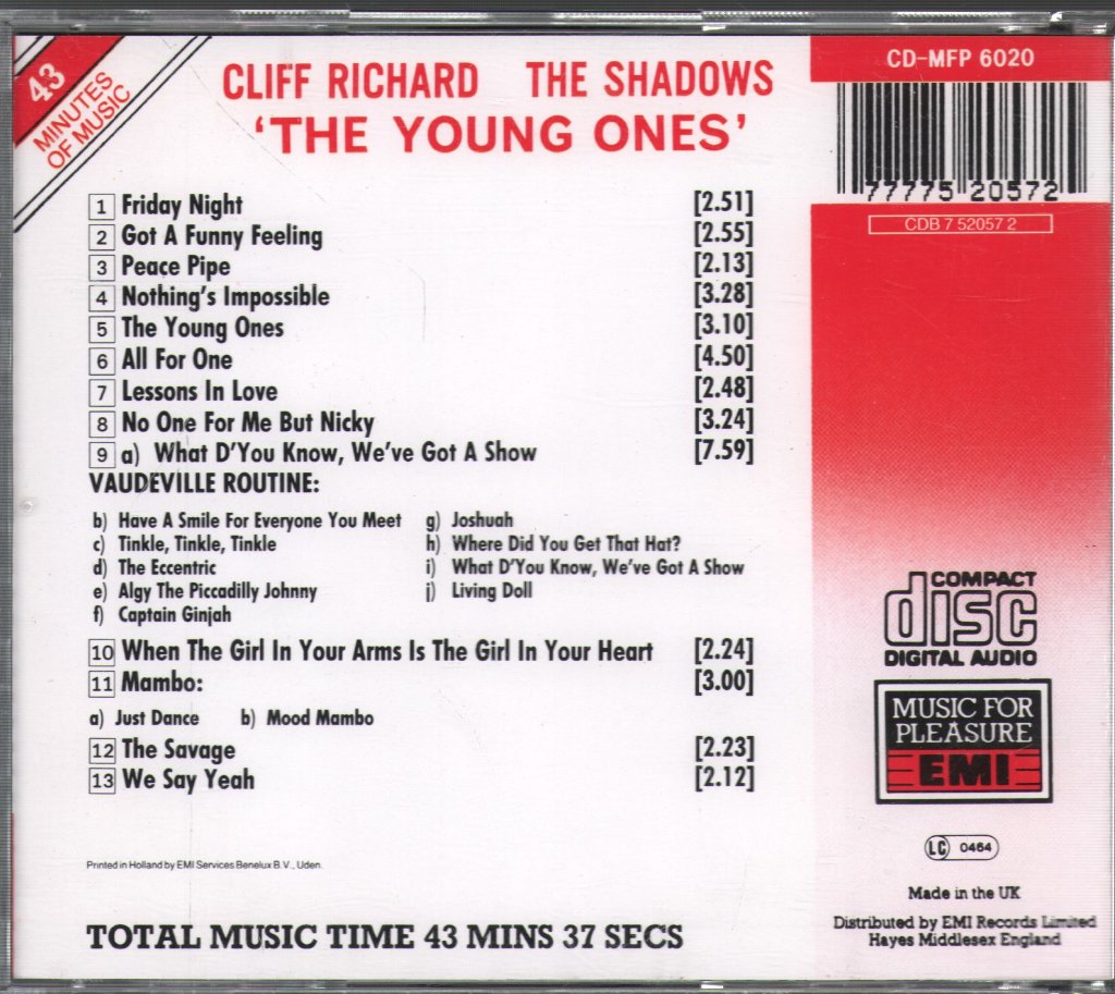 Cliff Richard & The Shadows - Young Ones - Cd