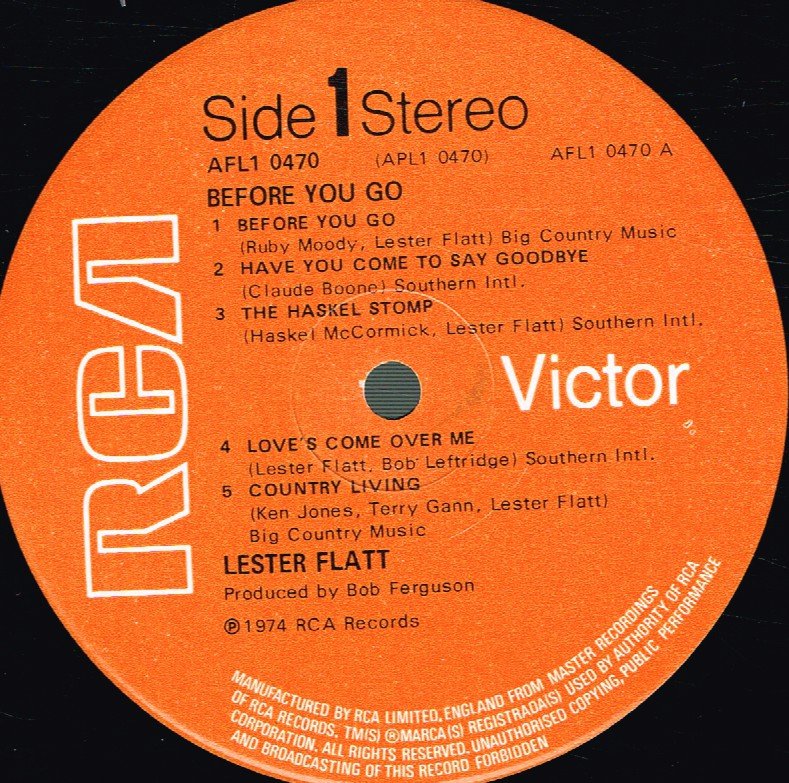 Lester Flatt - Before You Go - Lp