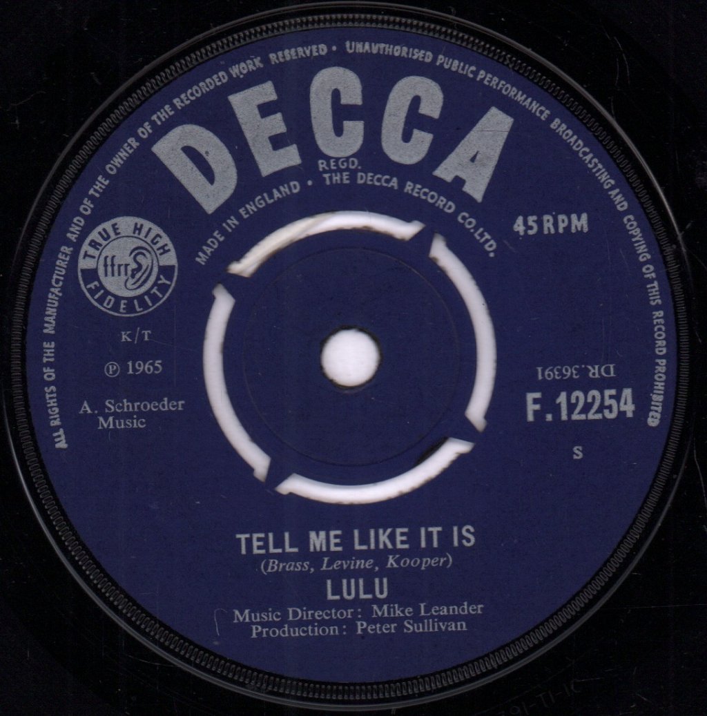 Lulu - Tell Me Like It Is - 7 Inch