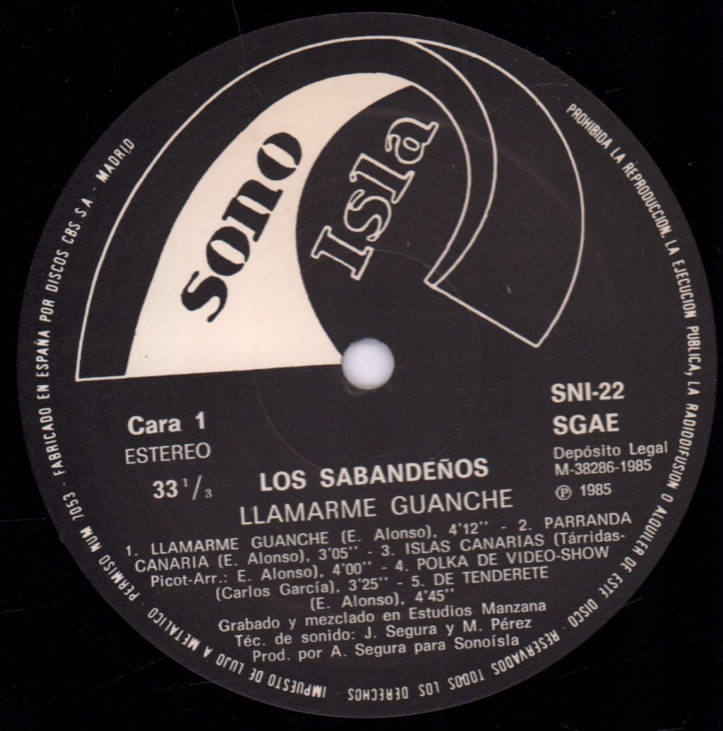 Los Sabandeños - Llamarme Guanche - Lp