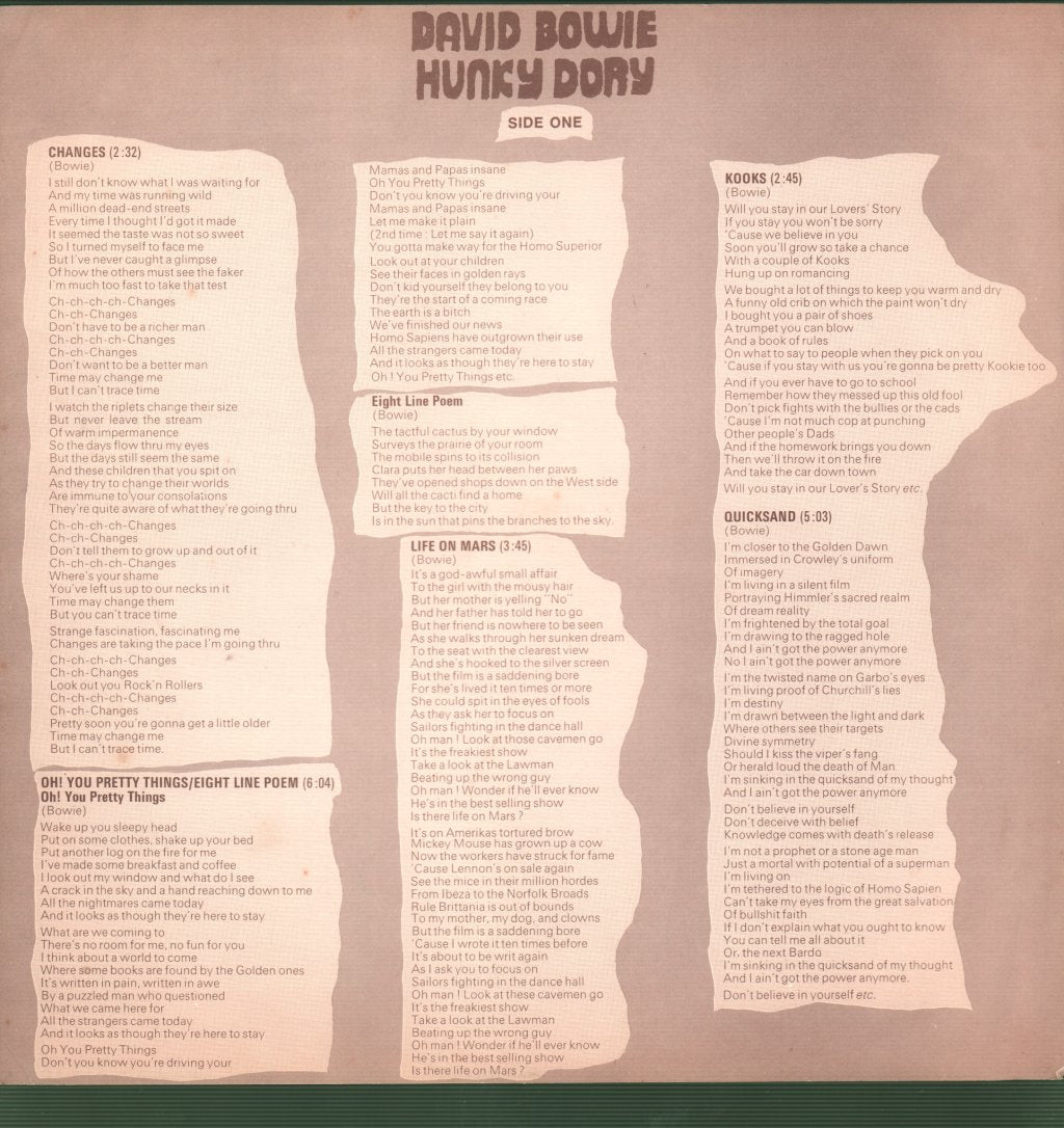 David Bowie - Hunky Dory - Lp
