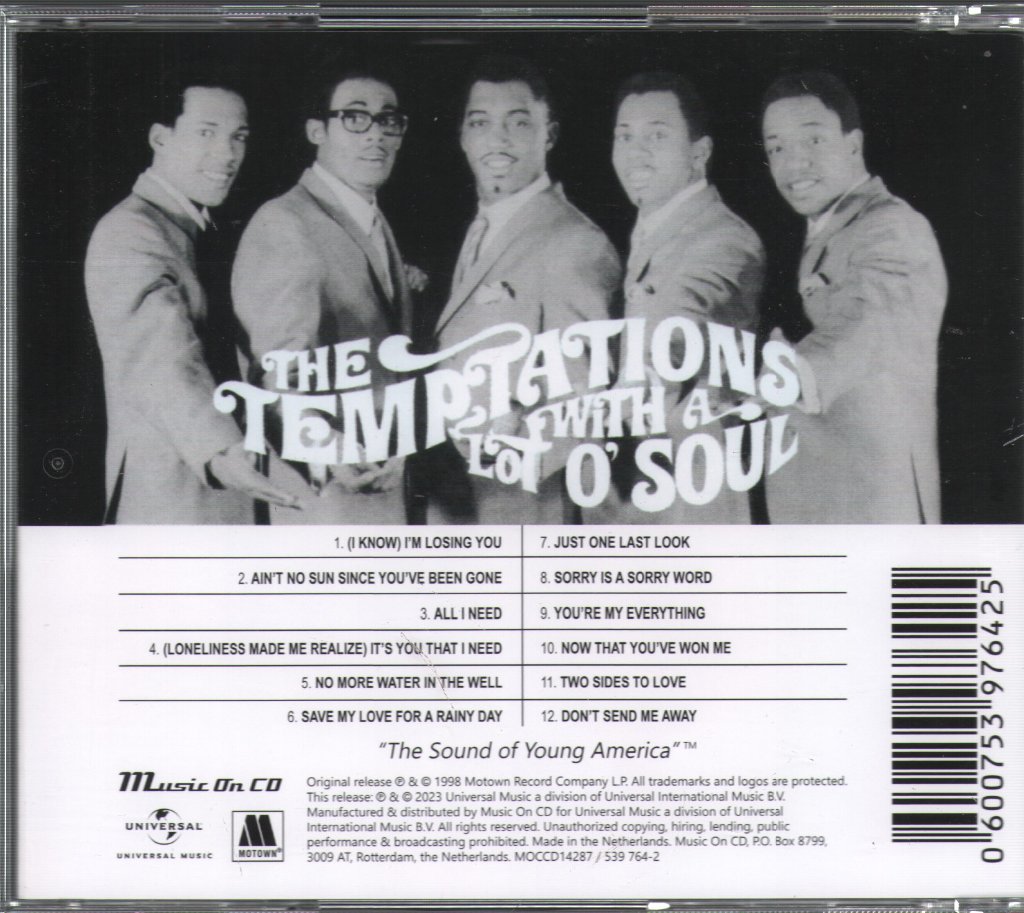 Temptations - With A Lot O' Soul - Cd