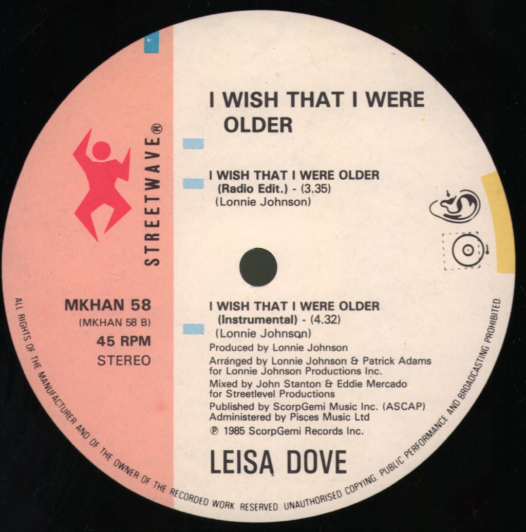 Leisa Dove - I Wish I Were Older - 12 Inch