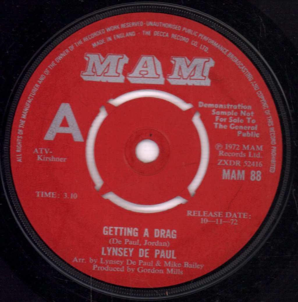 Lynsey De Paul - Getting A Drag - 7 Inch