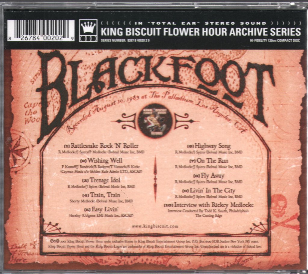 Blackfoot - Greatest Hits Live - Cd