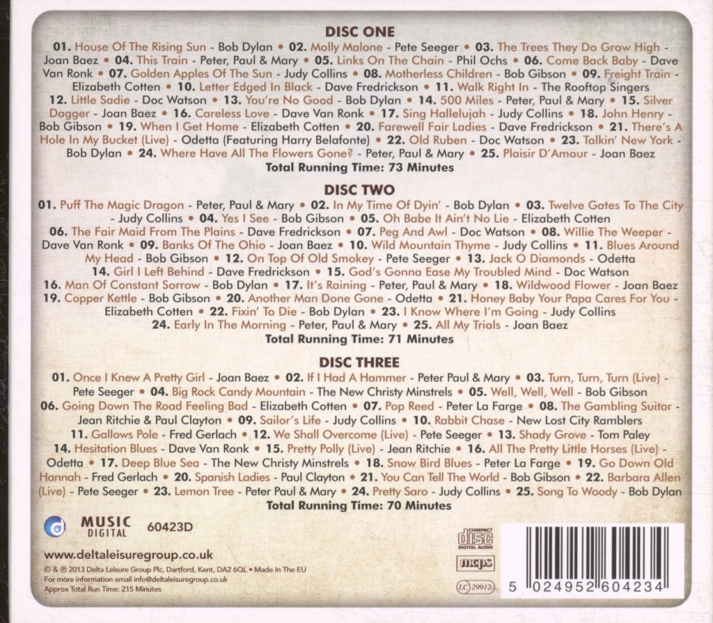 Various Artists - I Just Love Folk - Cd Set