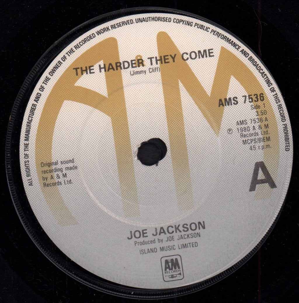 Joe Jackson - Harder They Come - 7 Inch