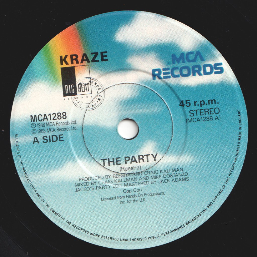 Kraze (Late 80'S Group) - Party - 7 Inch