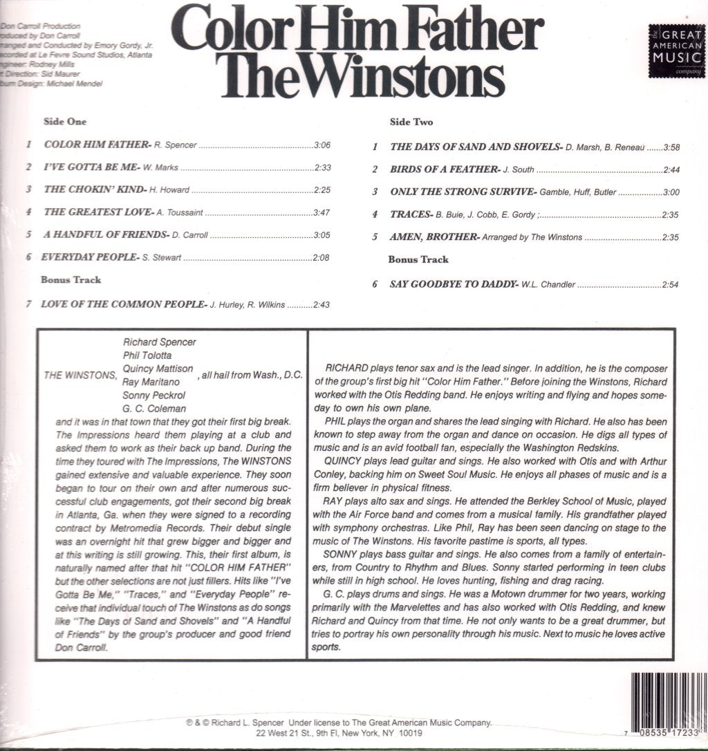 Winstons - Color Him Father - Lp