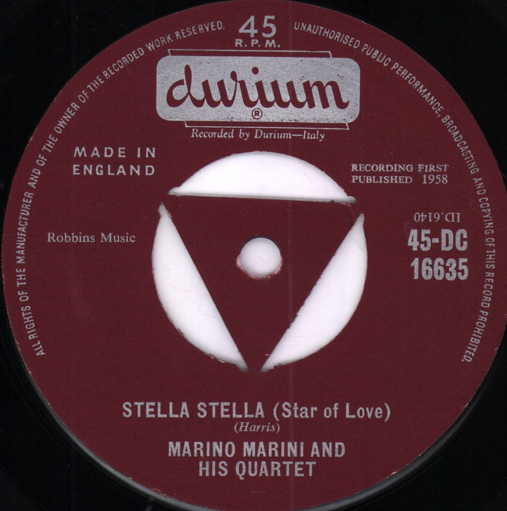 Marino Marini And His Quartet - Lazzarella / Stella Stella (Star Of Love) - 7 Inch