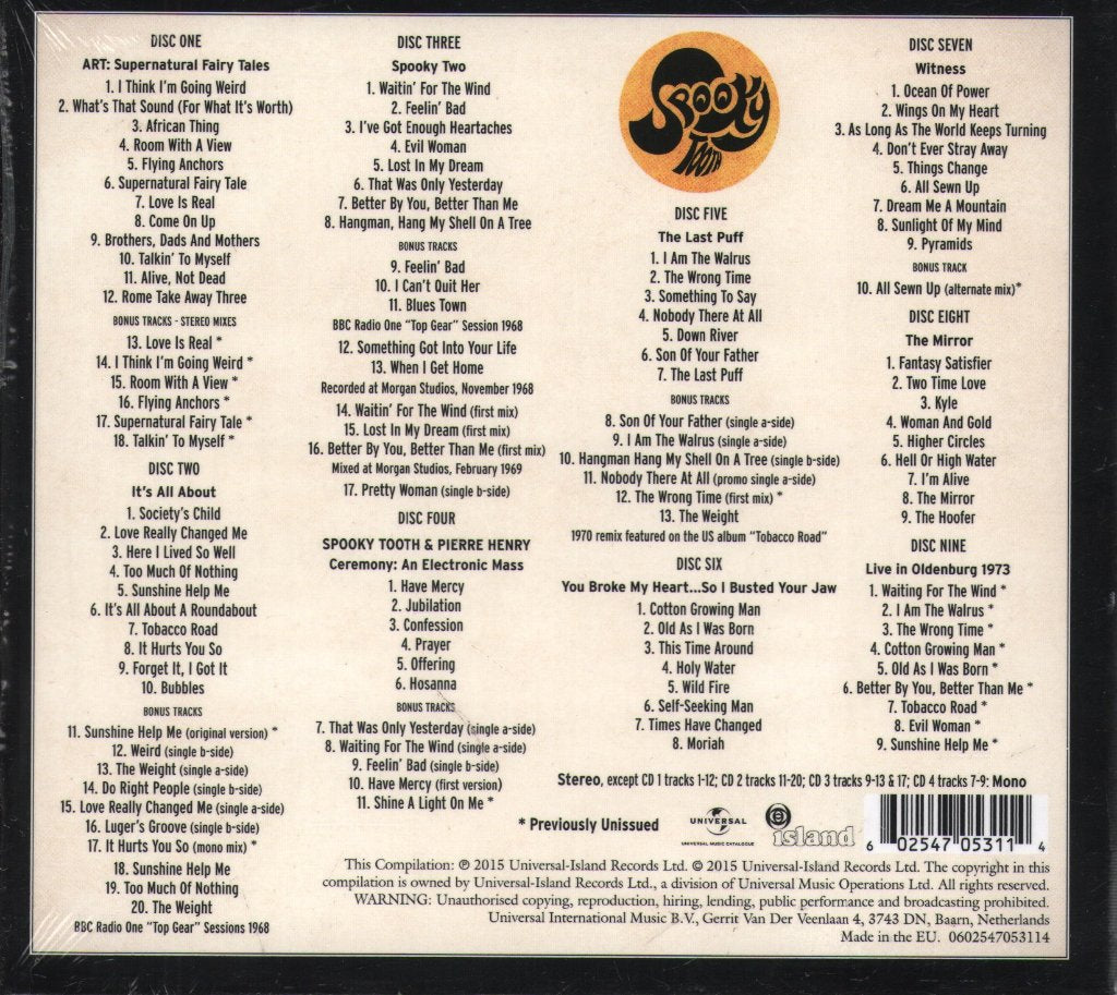 Spooky Tooth - Island Years (An Anthology) 1967-1974 - Cd Box Set