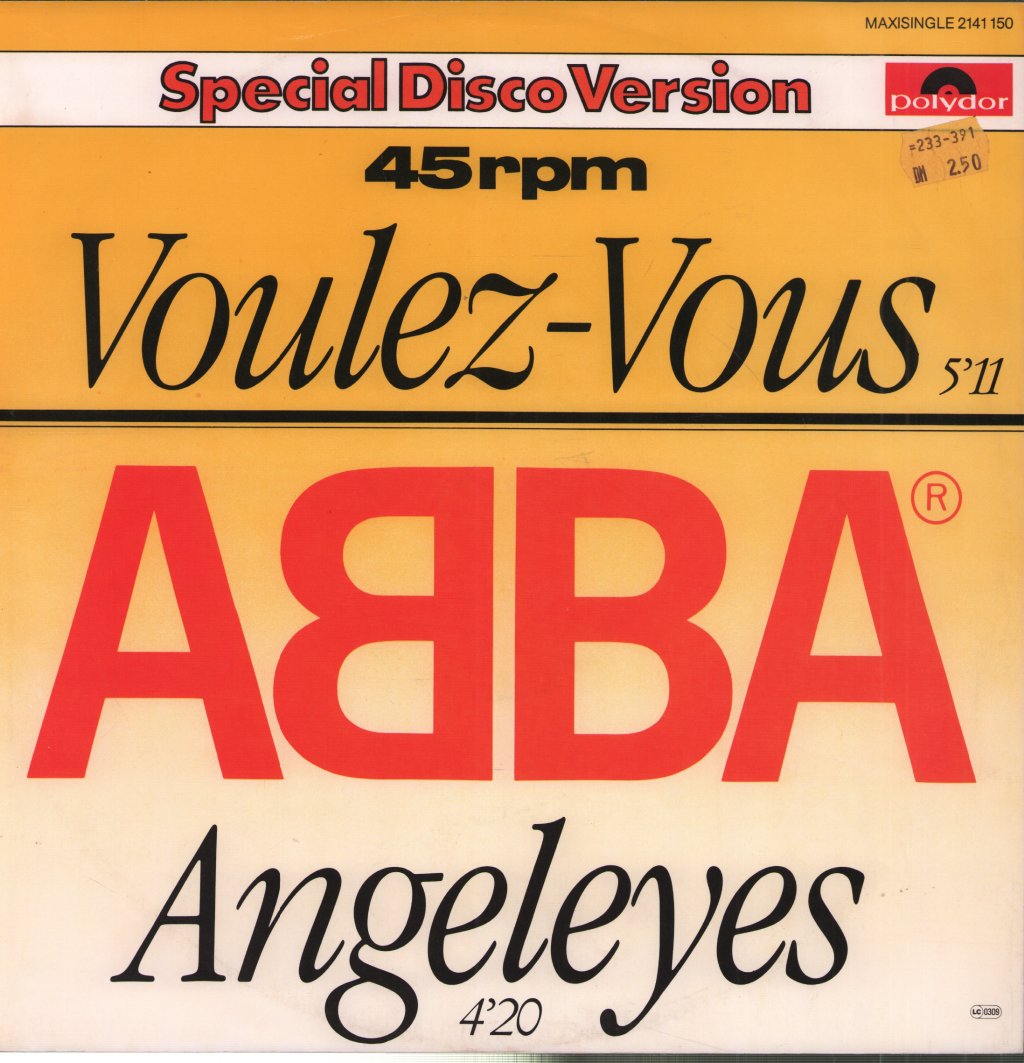 ABBA - Voulez-Vous / Angeleyes - 12 Inch