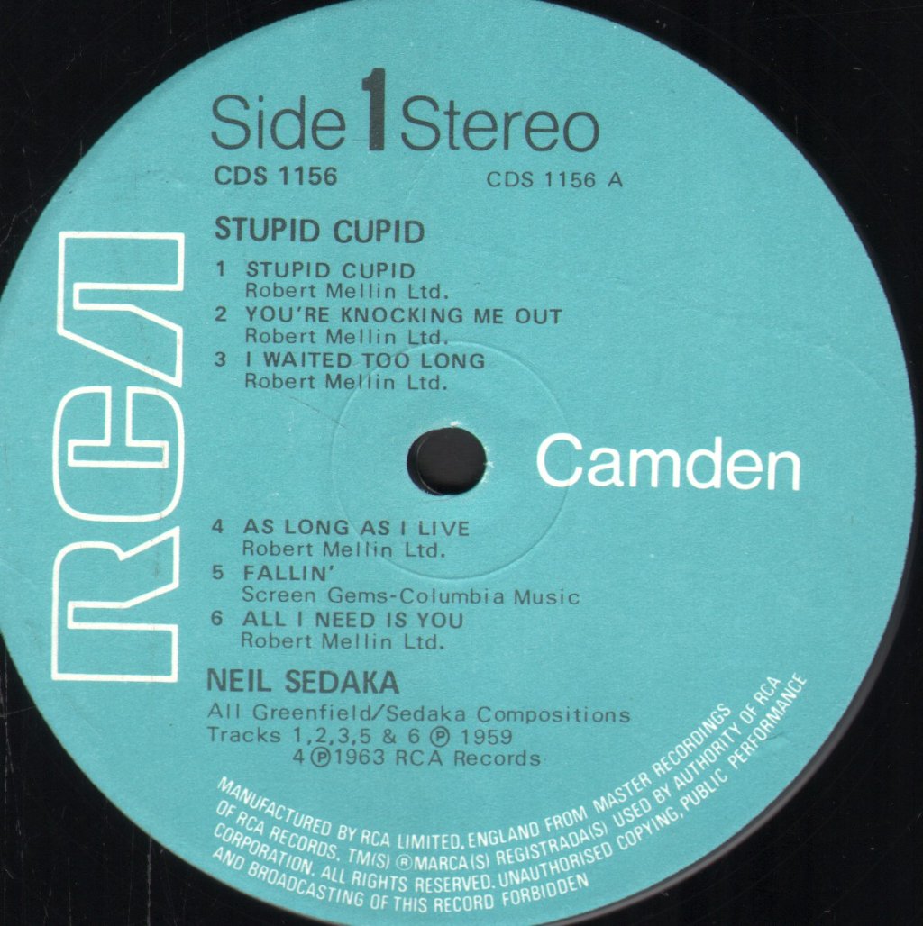 Neil Sedaka - Stupid Cupid - Lp
