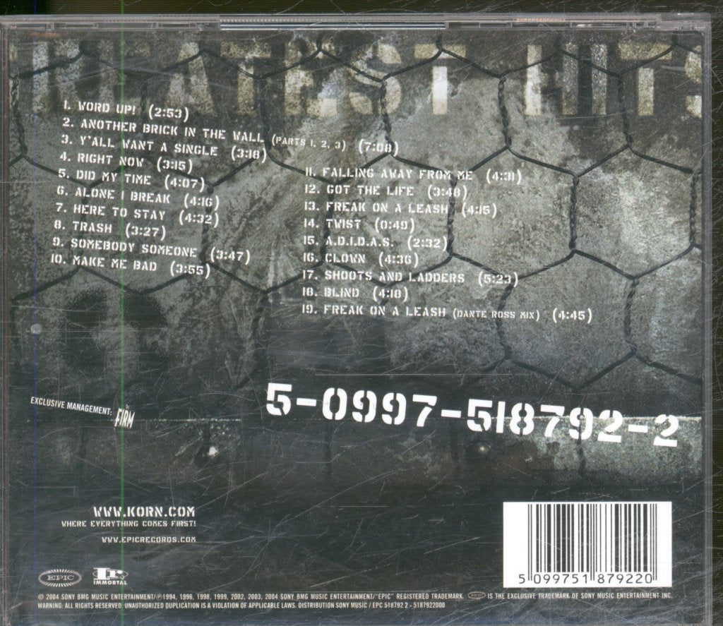 Korn - Greatest Hits Vol 1 - Cd