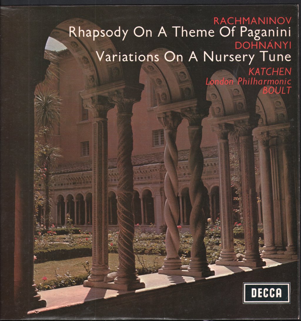 Julius Katchen - Rachmaninov - Rhapsody On A Theme Of Paganini / Dohnanyi - Variations On A Nursery Tune - Lp