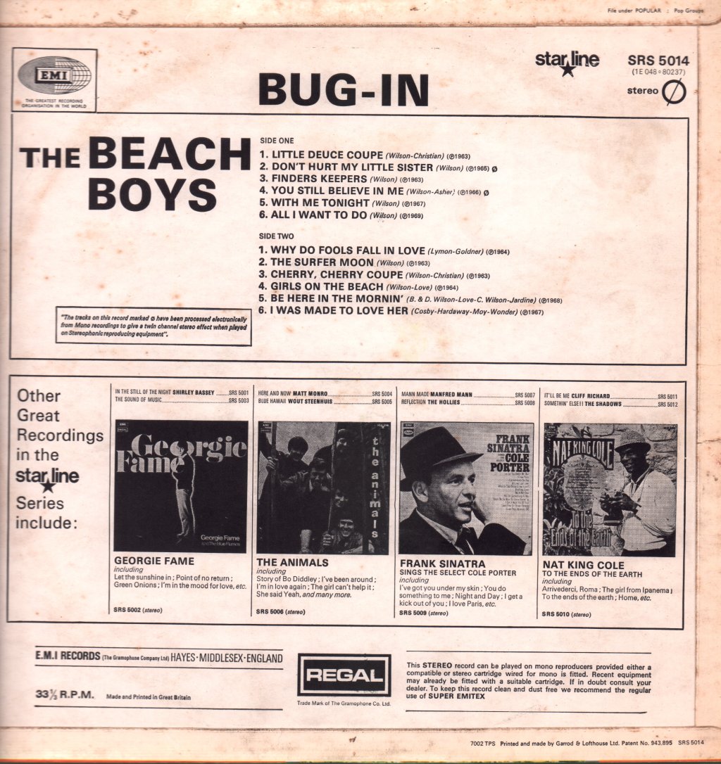 Beach Boys - Bug In - Lp