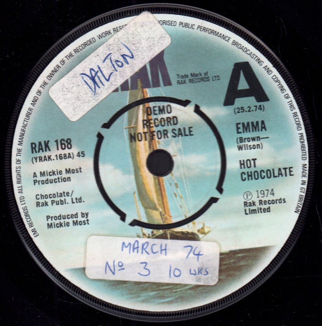 Hot Chocolate - Emma - 7 Inch