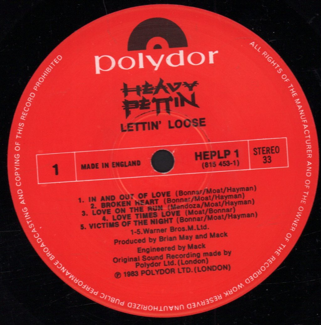 Heavy Pettin - Lettin Loose - Lp