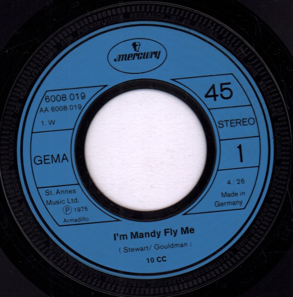 10cc - I'm Mandy Fly Me - 7 Inch