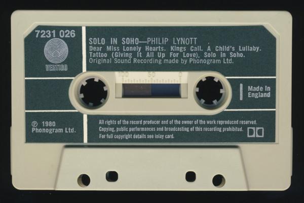 Phil Lynott - Solo In Soho - Cassette