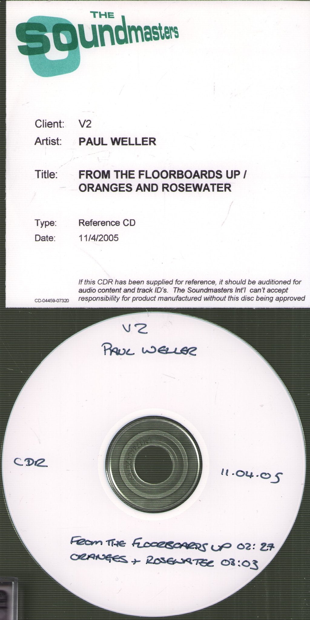 Paul Weller - From The Floorboards Up/Oranges And Rosewater - Cd
