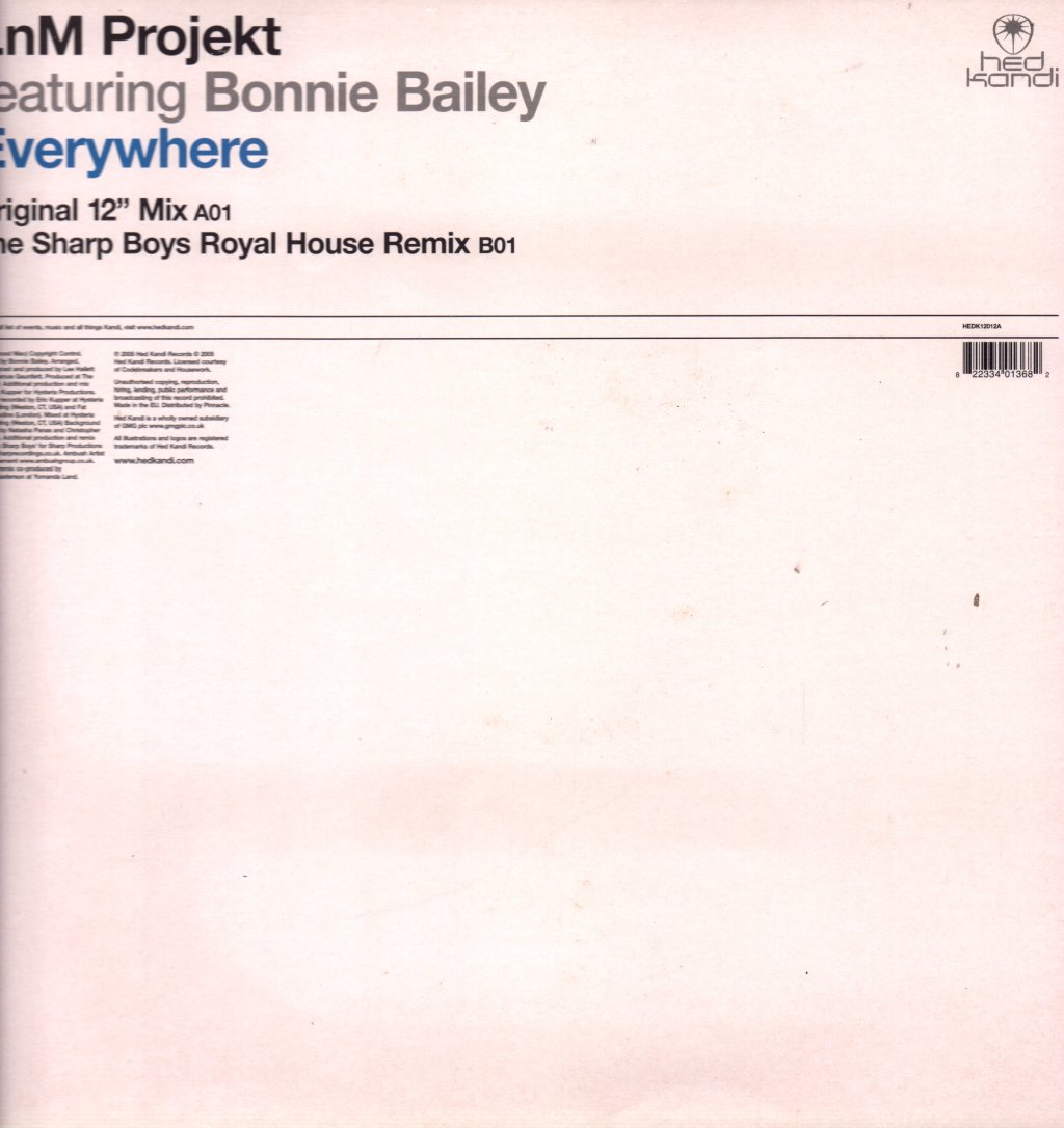 LnM Project feat Bonnie Bailey - Everywhere - 12 Inch
