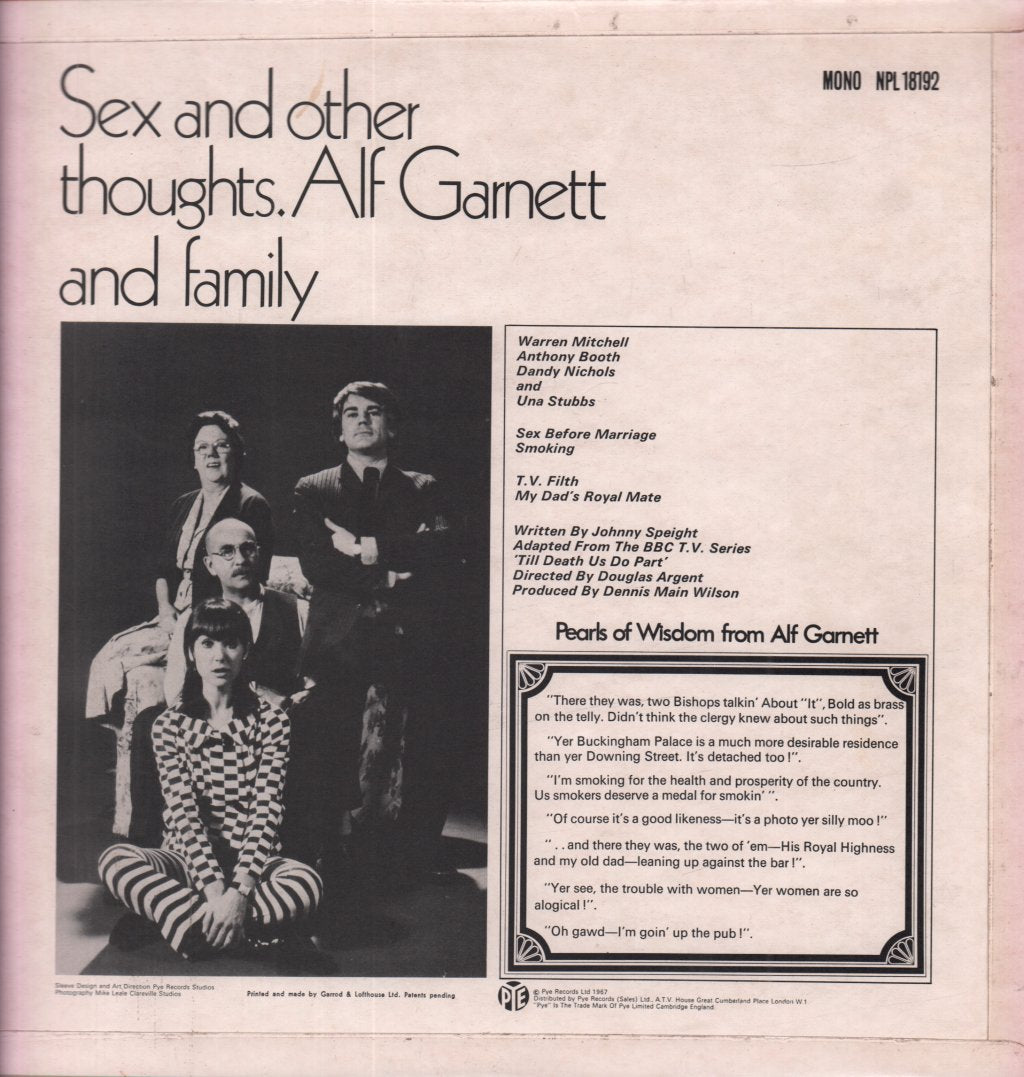 Alf Garnett And Family - Sex And Other Thoughts - Lp