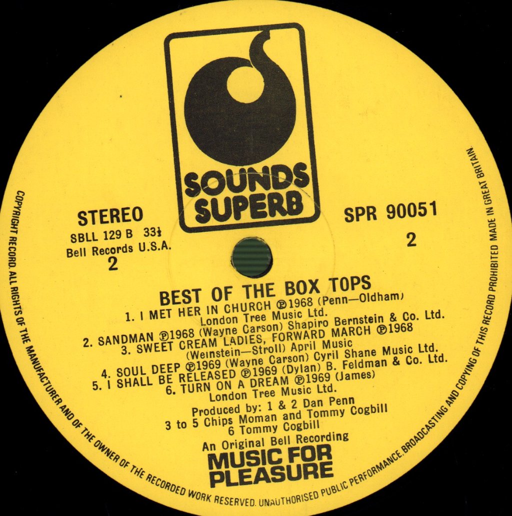 Box Tops - Best Of The - Lp