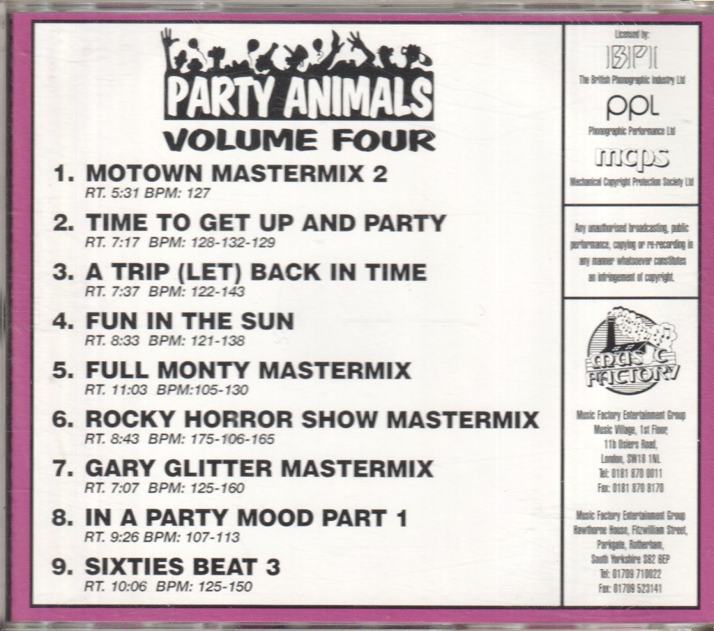 Various Artists - Party Animals Volume three / four - Double Cd